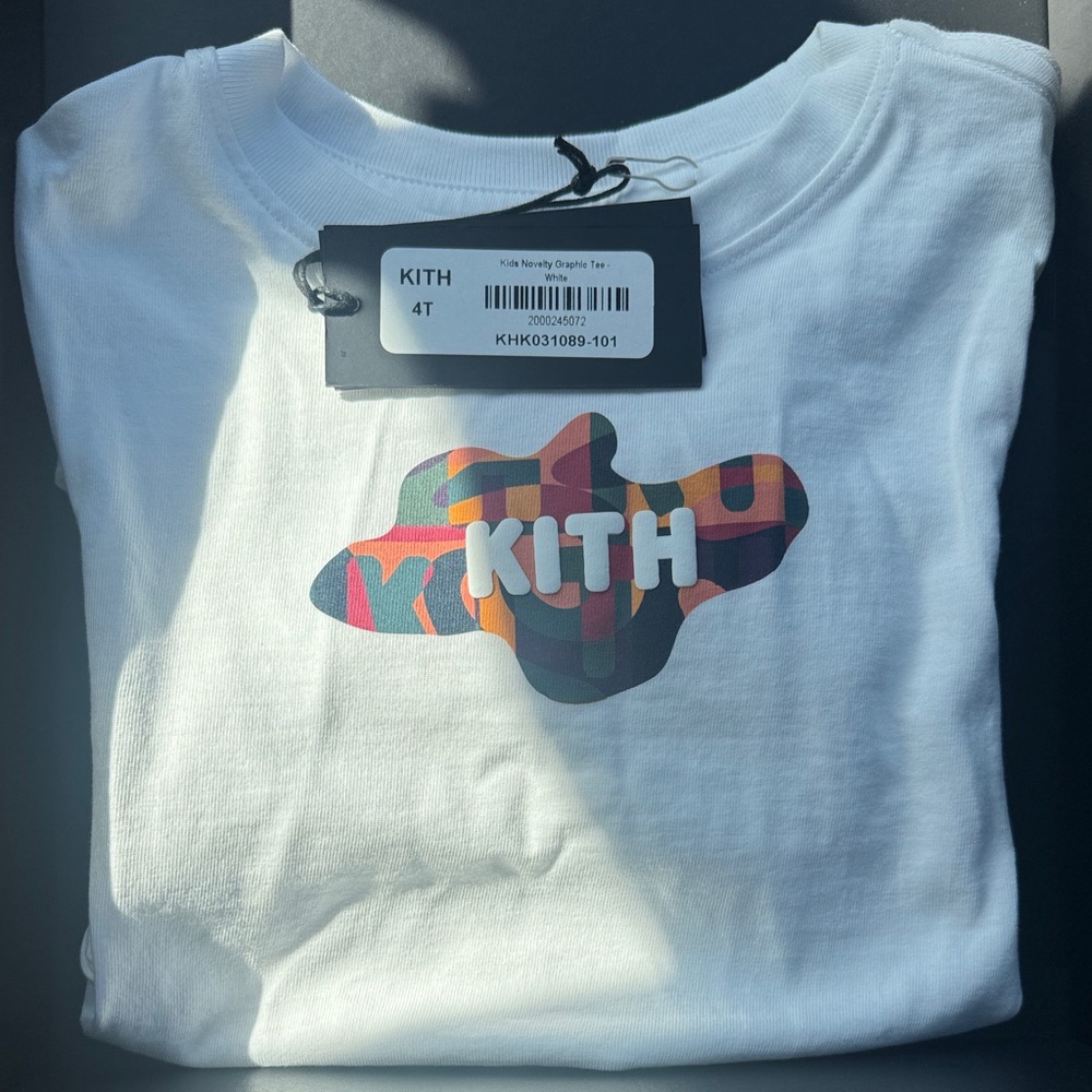 Kith Kids White Tee with Colorful Logo